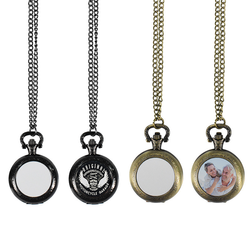 Jewelry Style Watches - Naszyjnik z metalowym zegarkiem kieszonkowym w