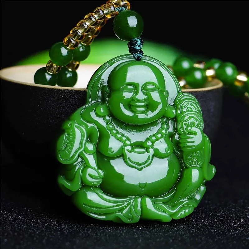Chiński zielony Jade Maitreya  – Jewelry & Watches Vitopoulos Reviews recenzja i cena