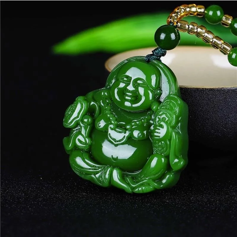 Chiński zielony Jade Maitreya  – Jewelry & Watches Vitopoulos Reviews recenzja i cena