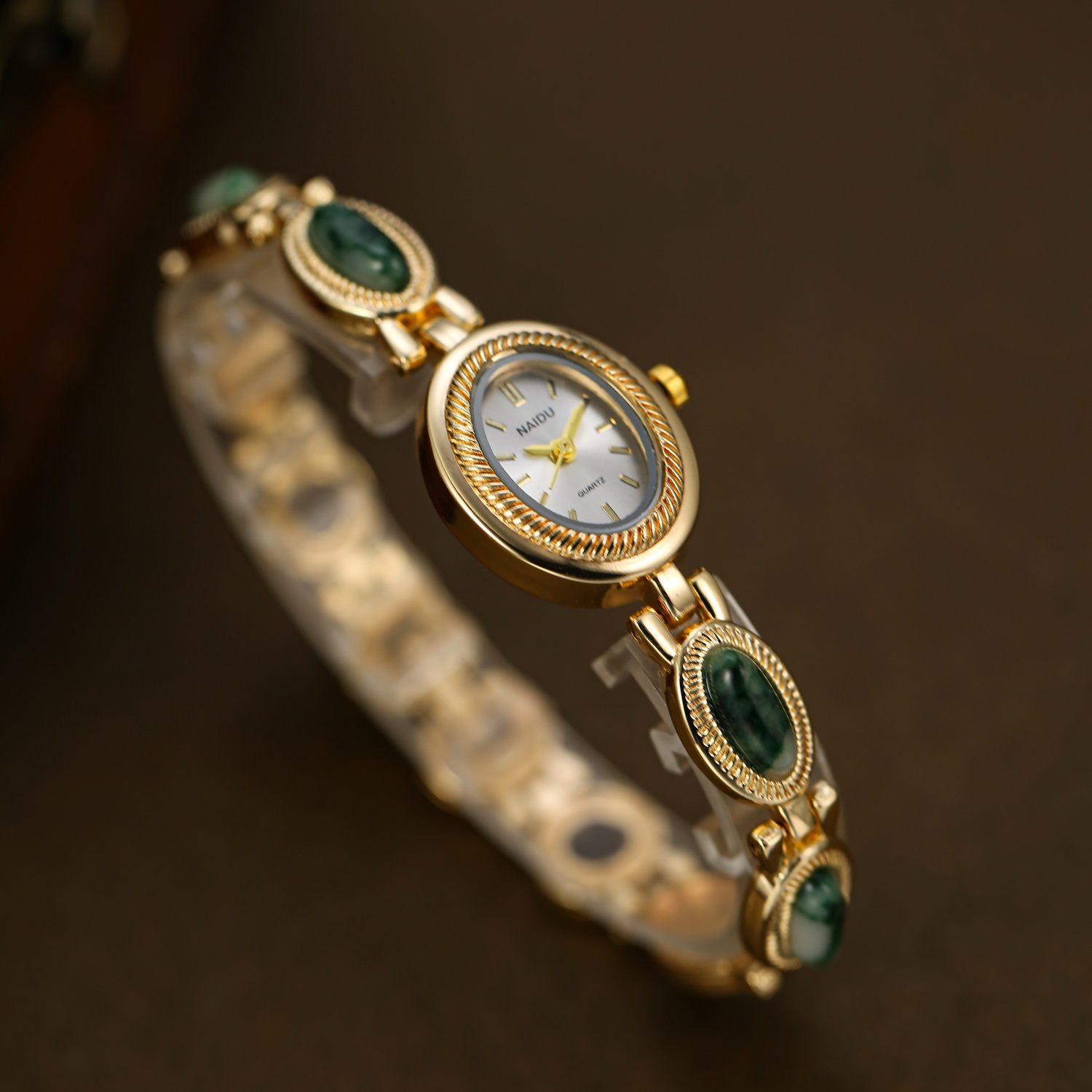 Zielony damski zegarek z paski – Stones Watches & Jewelry In Sweden Ab recenzja i cena
